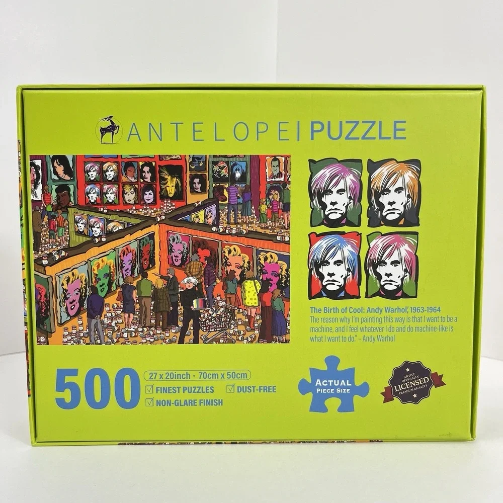 Andy Warhol The Factory 500 Pc Jigsaw Puzzle Pop Art Retro Birth Of Cool Retired
